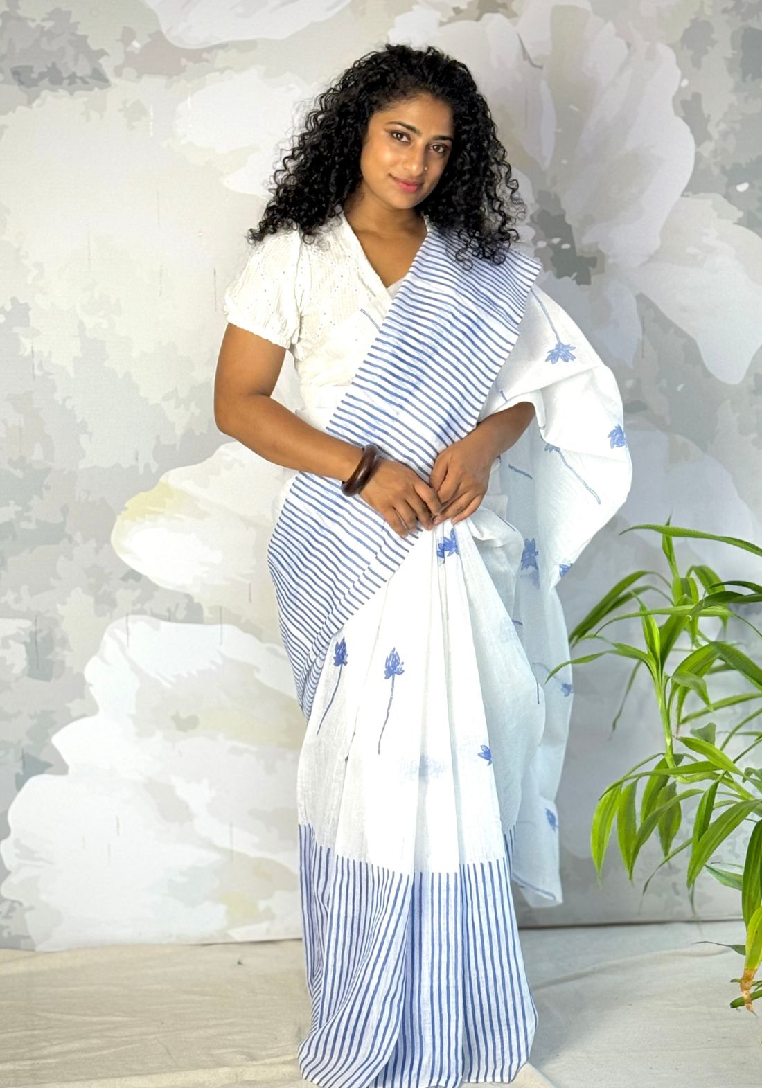Semi Linen Saree