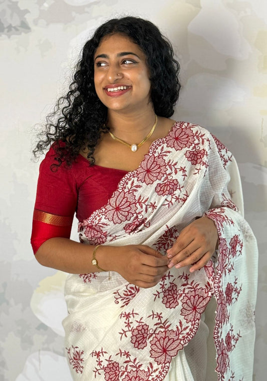 Embroidered Kotta Saree