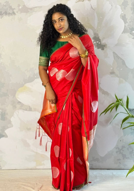 Chakra semi silk saree