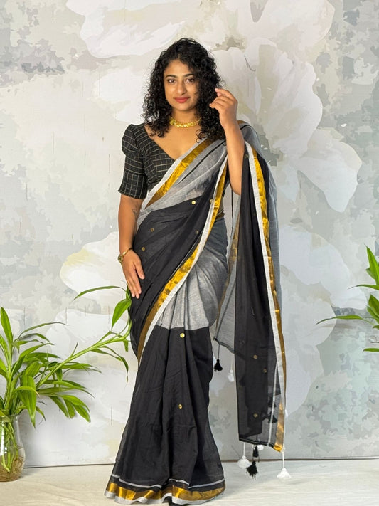 Mul Sequin saree