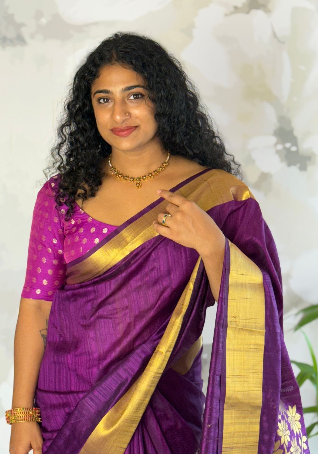 Tree Pallu saree