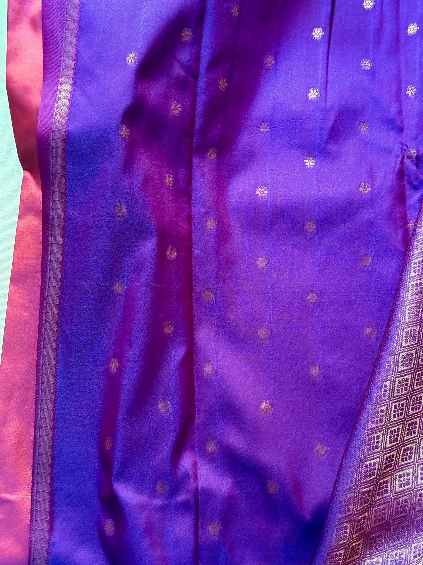 Double shade Semi silk saree