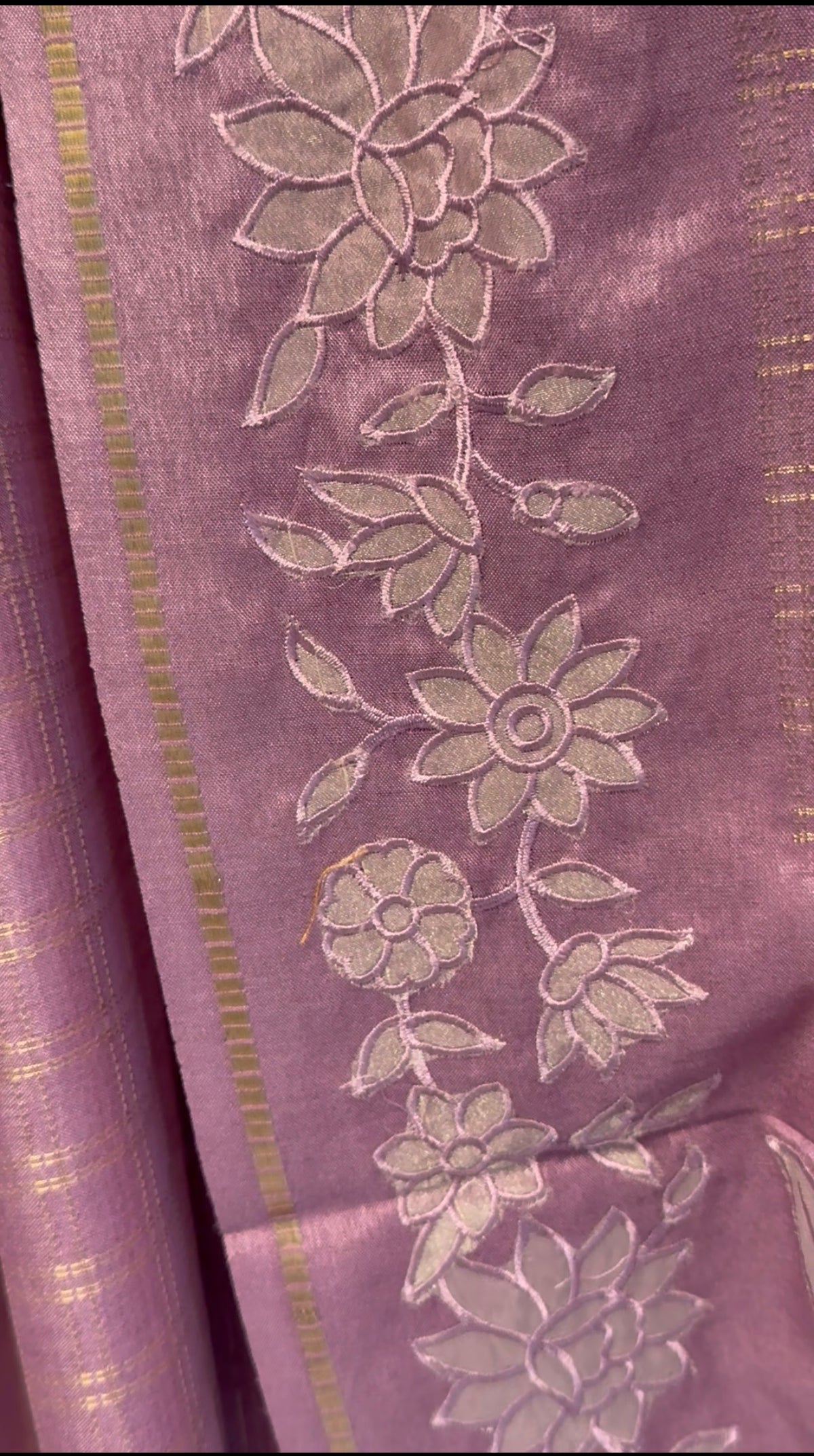 Appliqué Semi Tussar Saree