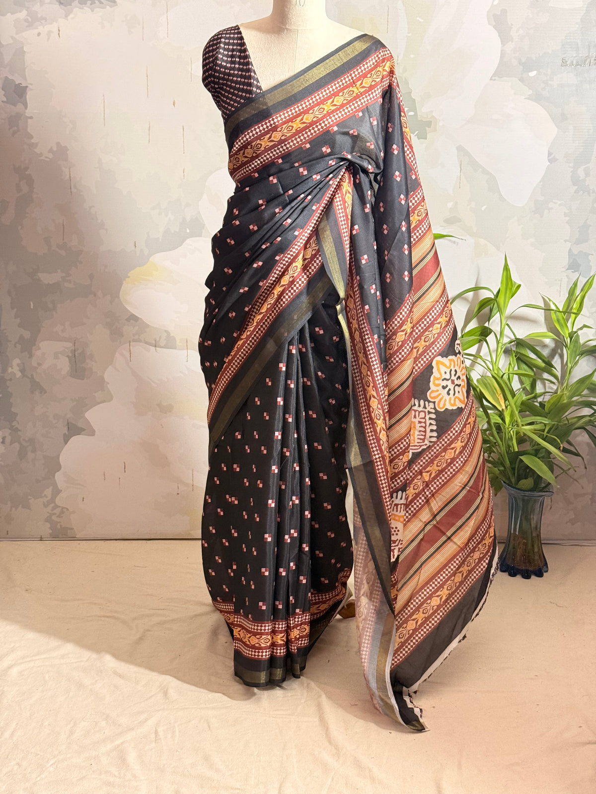 Semi Chandheri saree