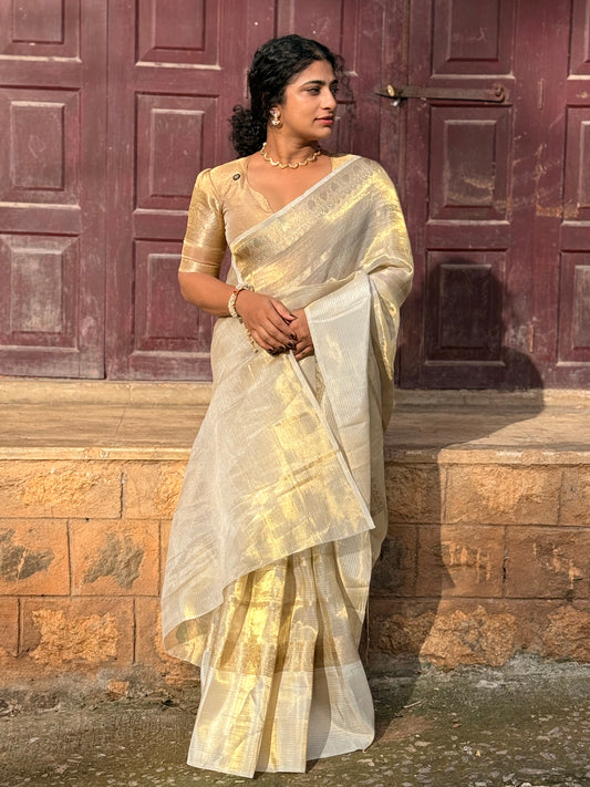 Gold Banarasi kota saree