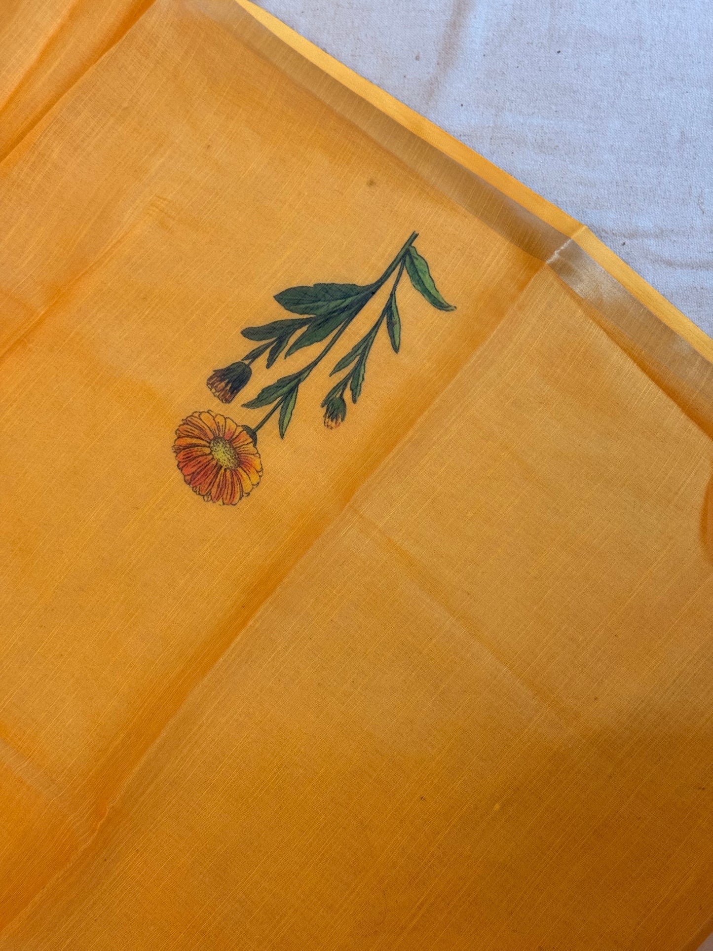 Shaded semi linen saree