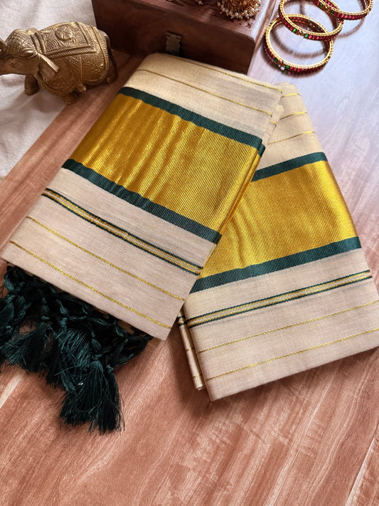 Tissue stripe Set Mundu