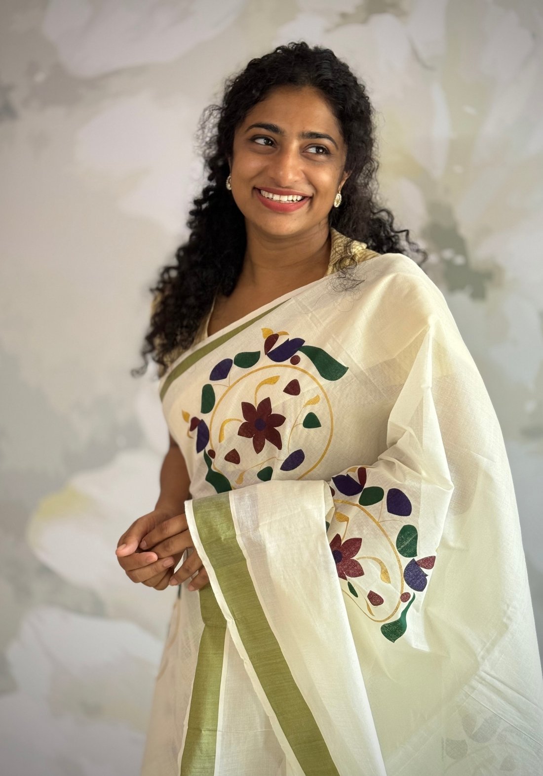 The off white sarees