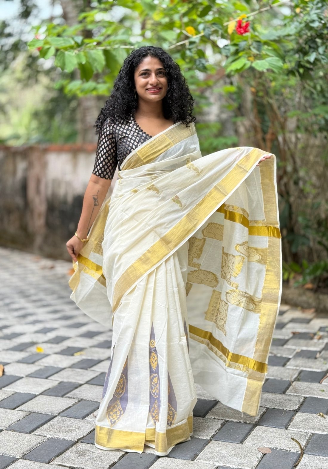 The off white sarees