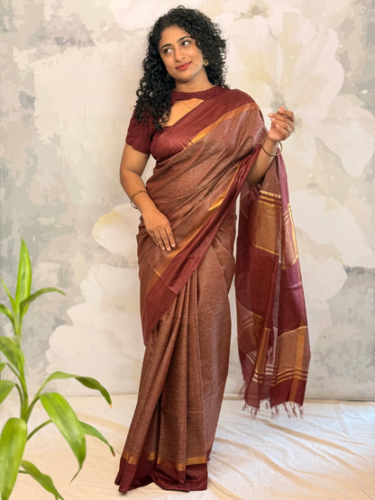 Semi Tussar Saree