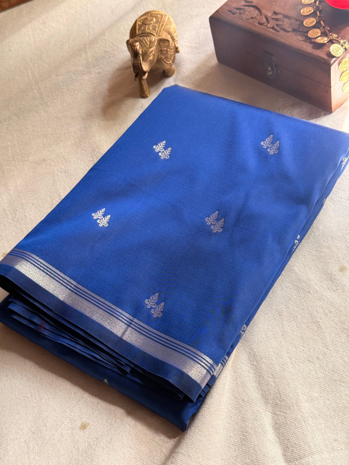 Thin border Semi silk saree