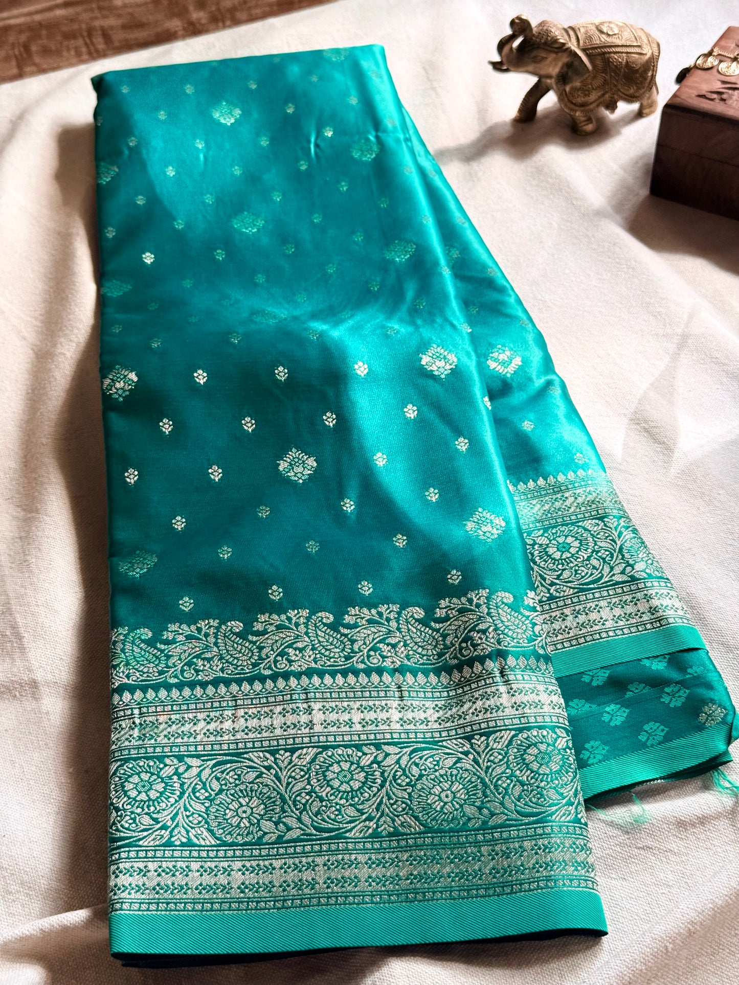 Semi Katan Banarasi Saree