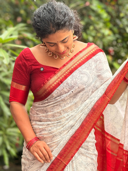 Semi Maheshwari saree