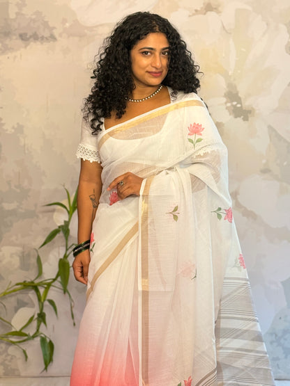 Shaded lotus saree