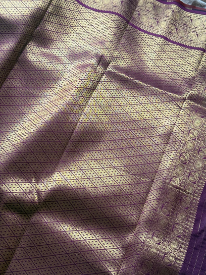 Fluted Zari Semi Silk Saree