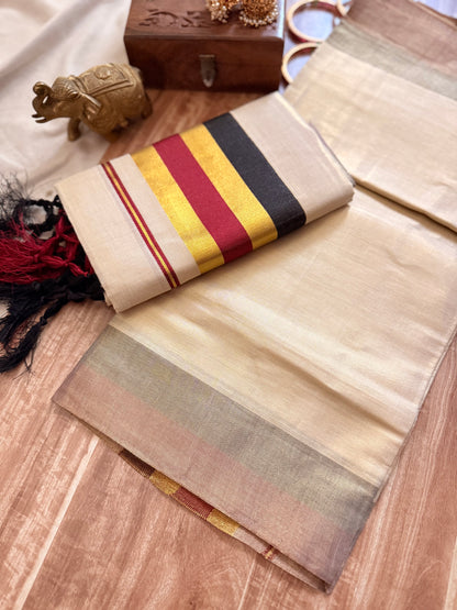 Tissue stripe  Set Mundu