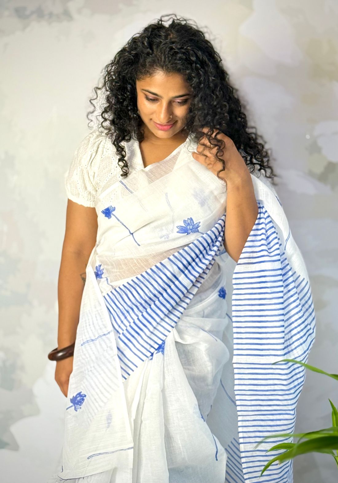 Semi Linen Saree