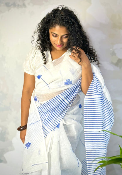 Semi Linen Saree
