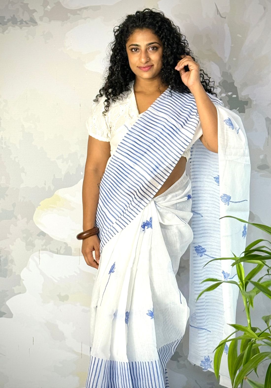 Semi Linen Saree