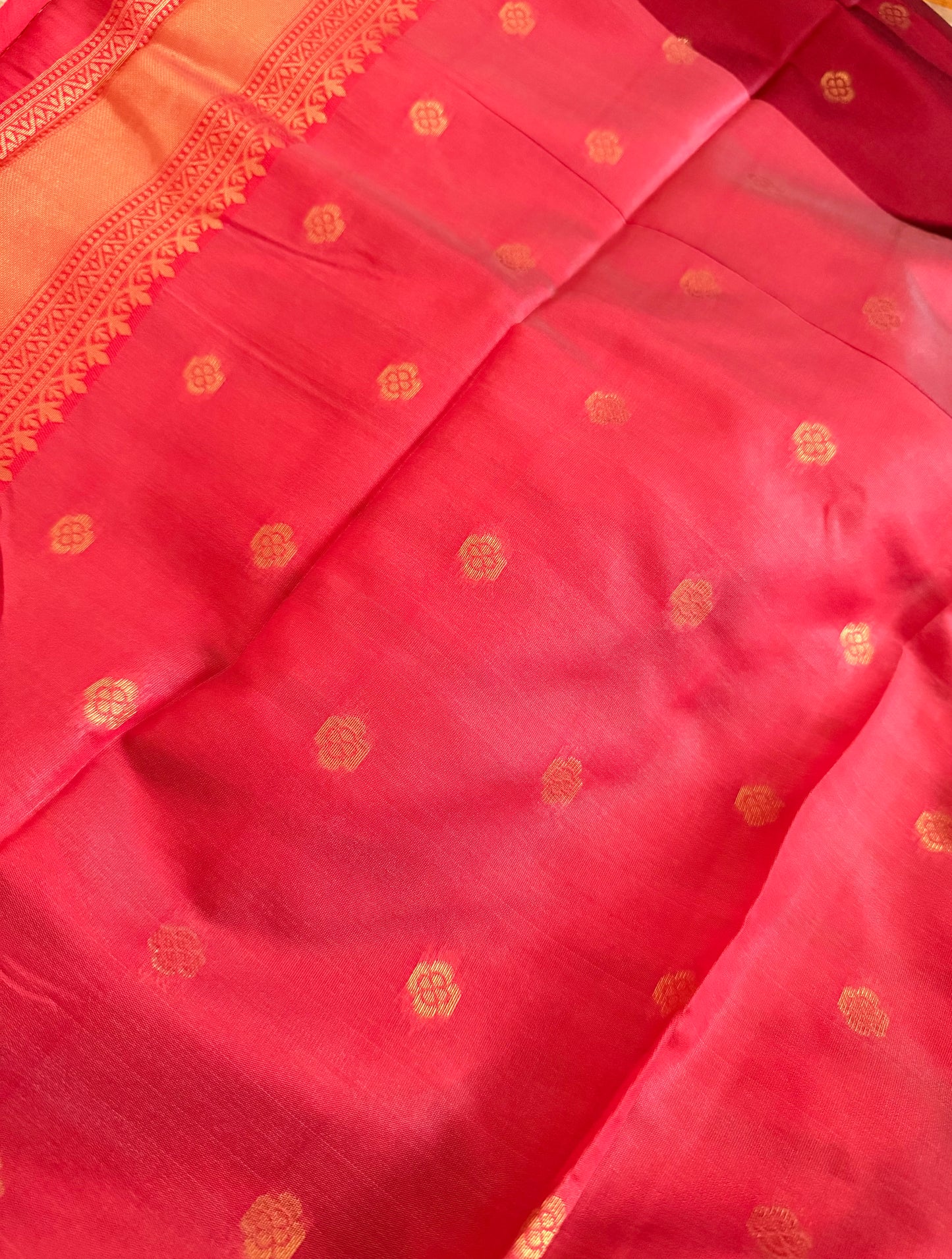 Semi Silk off white saree