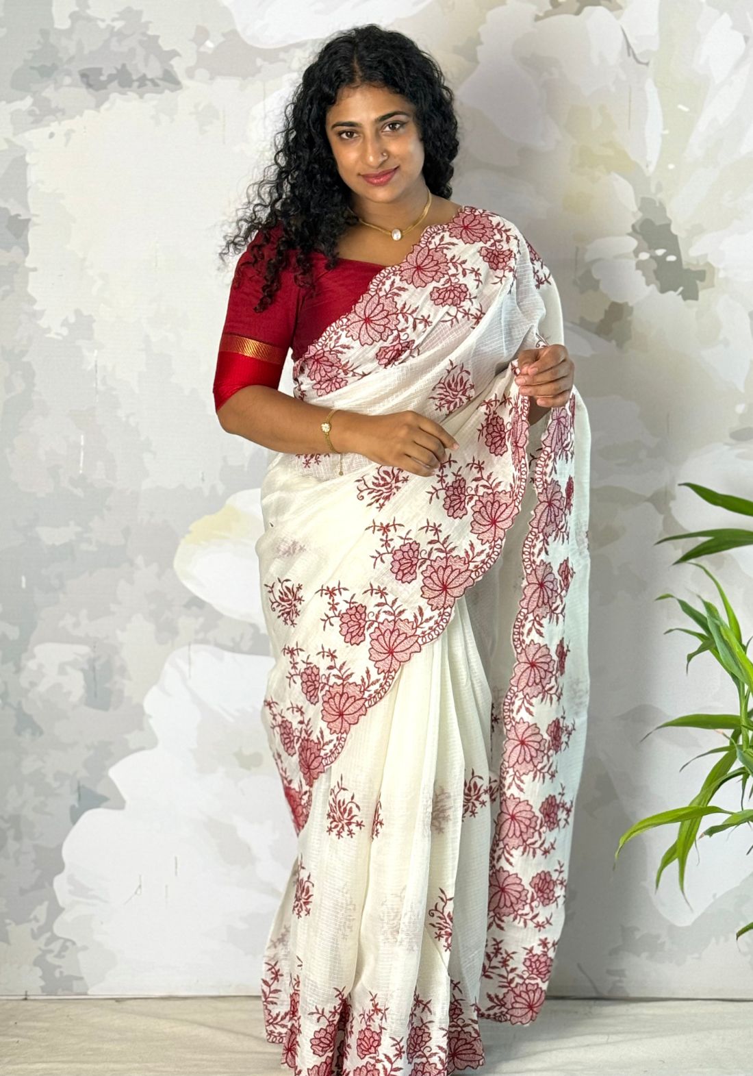 Embroidered Kotta Saree