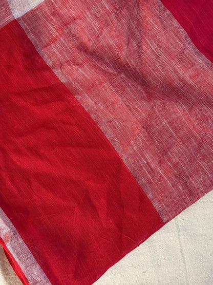 Check Linen Saree