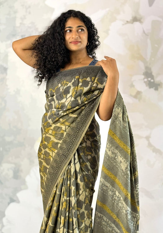 Terra Semi Muslin saree