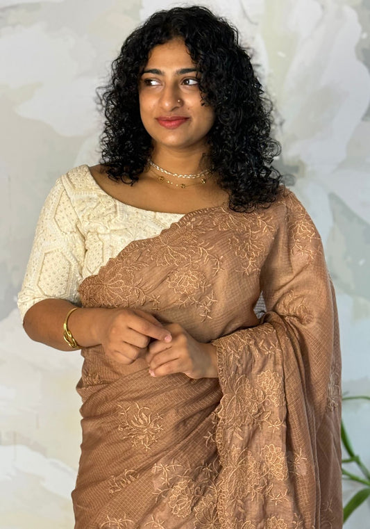 Embroidered Kotta Saree