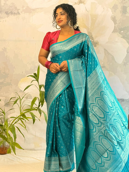 Semi Katan Banarasi Saree