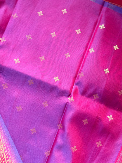 Fluted Zari Semi Silk Saree