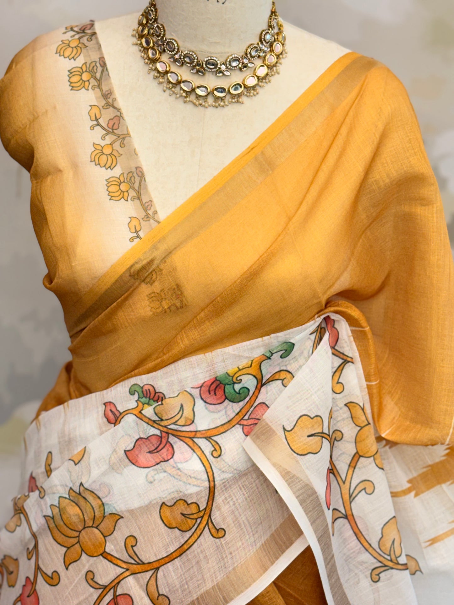 Floral Printed semi linen