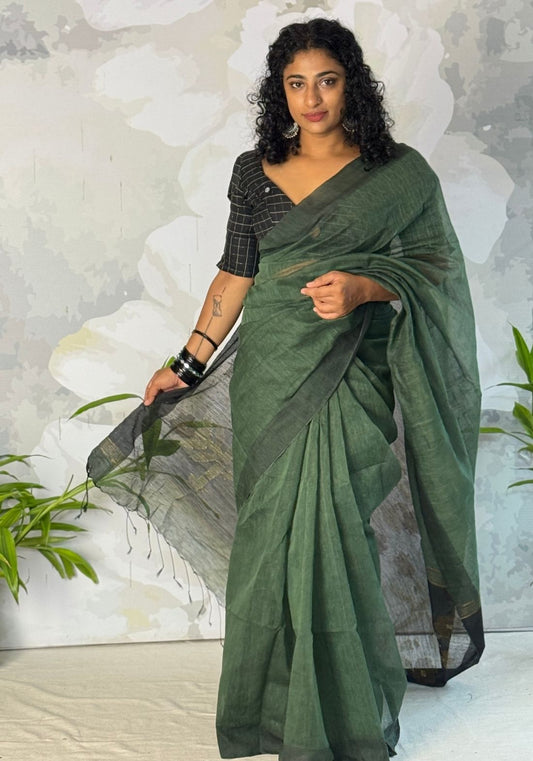 Silky Linen Saree