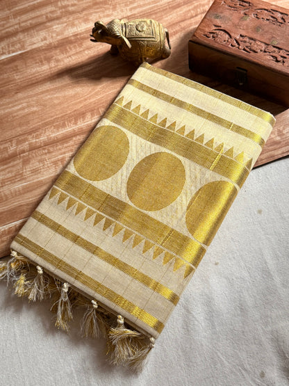 Tissue Cotton check saree