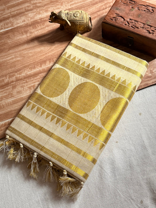 Tissue Cotton check saree
