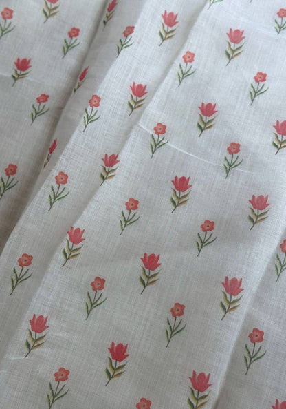 Stripe Painted Saree Look