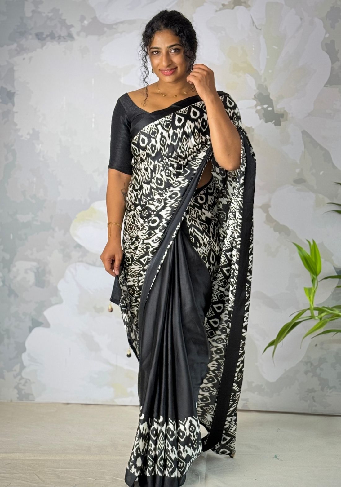 Satin Crepe saree