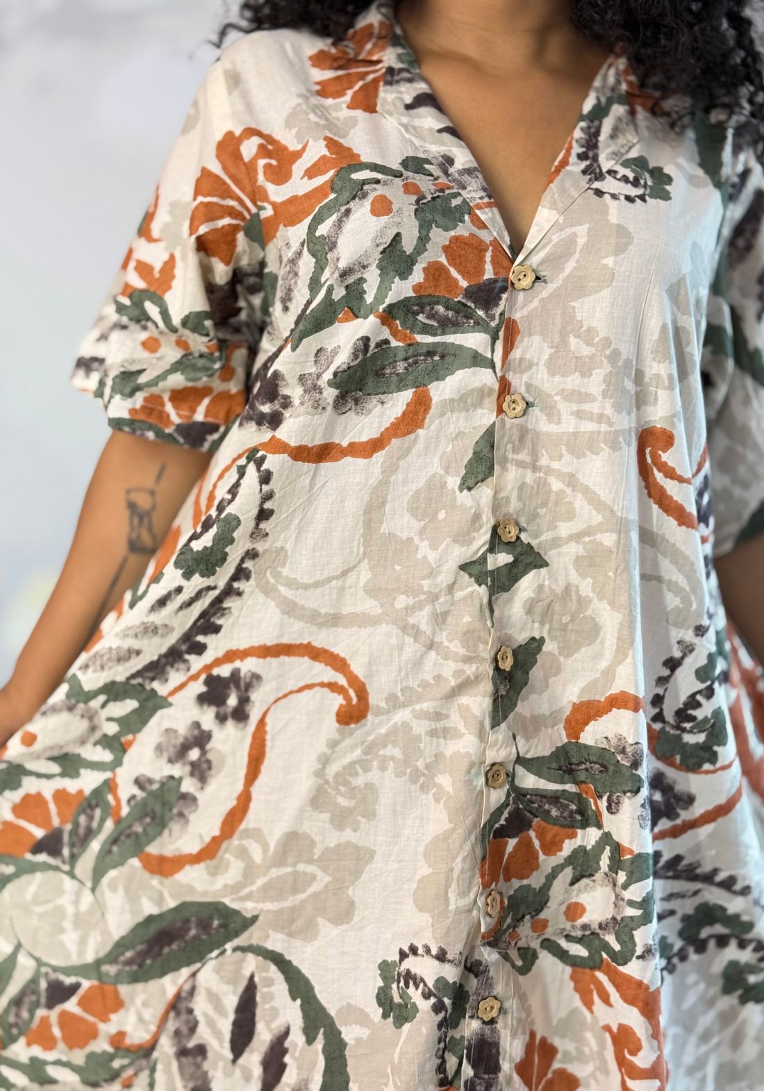 Ira cotton Shirt dress