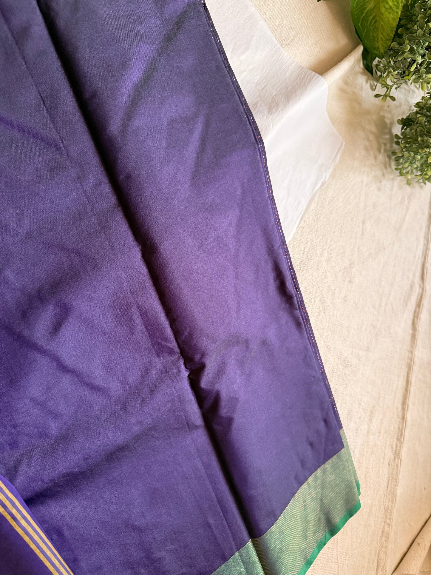 Semi Silk Contrast Border