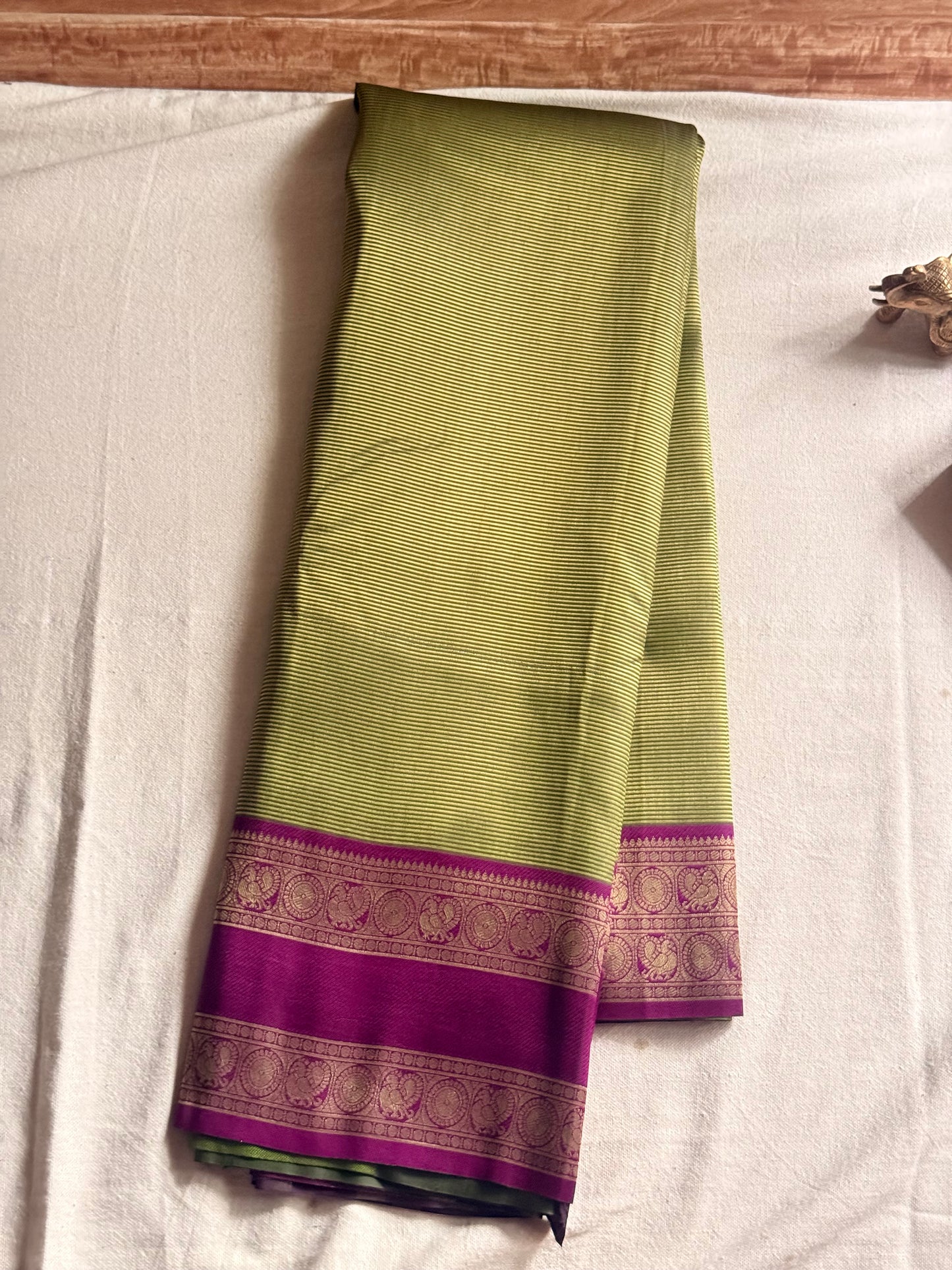 Fluted Zari Semi Silk Saree