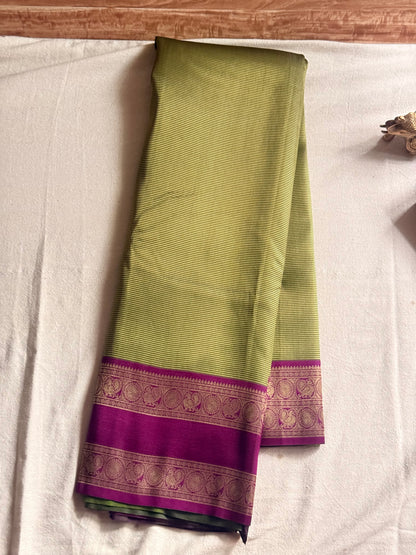 Fluted Zari Semi Silk Saree