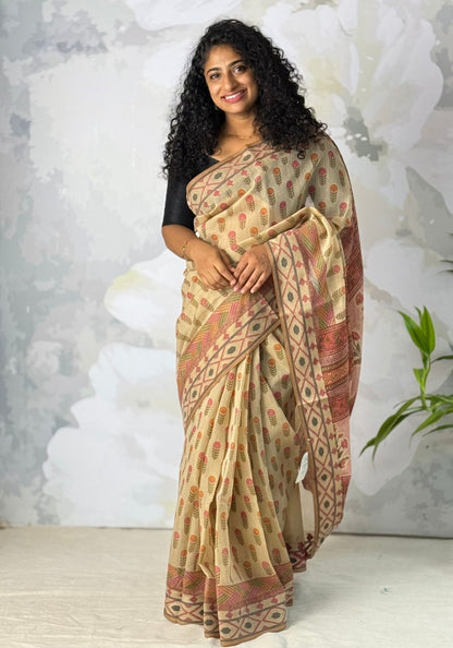 Semi Chandheri saree