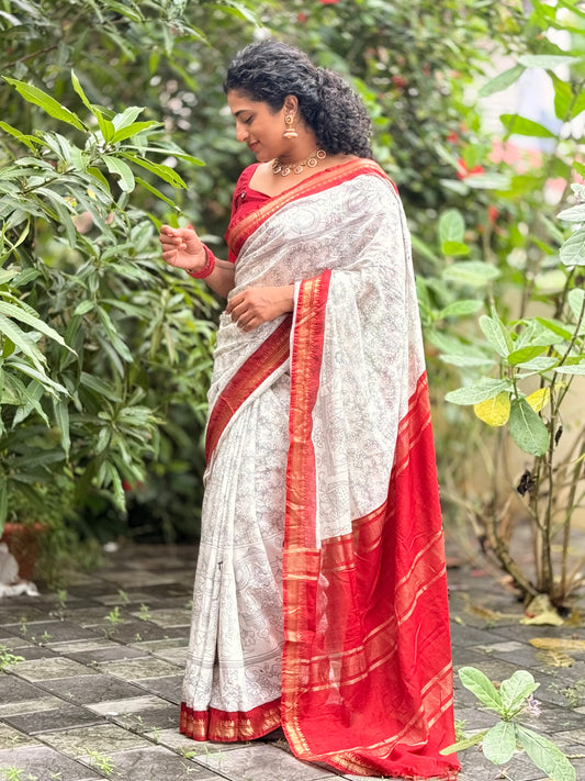 Semi Maheshwari saree