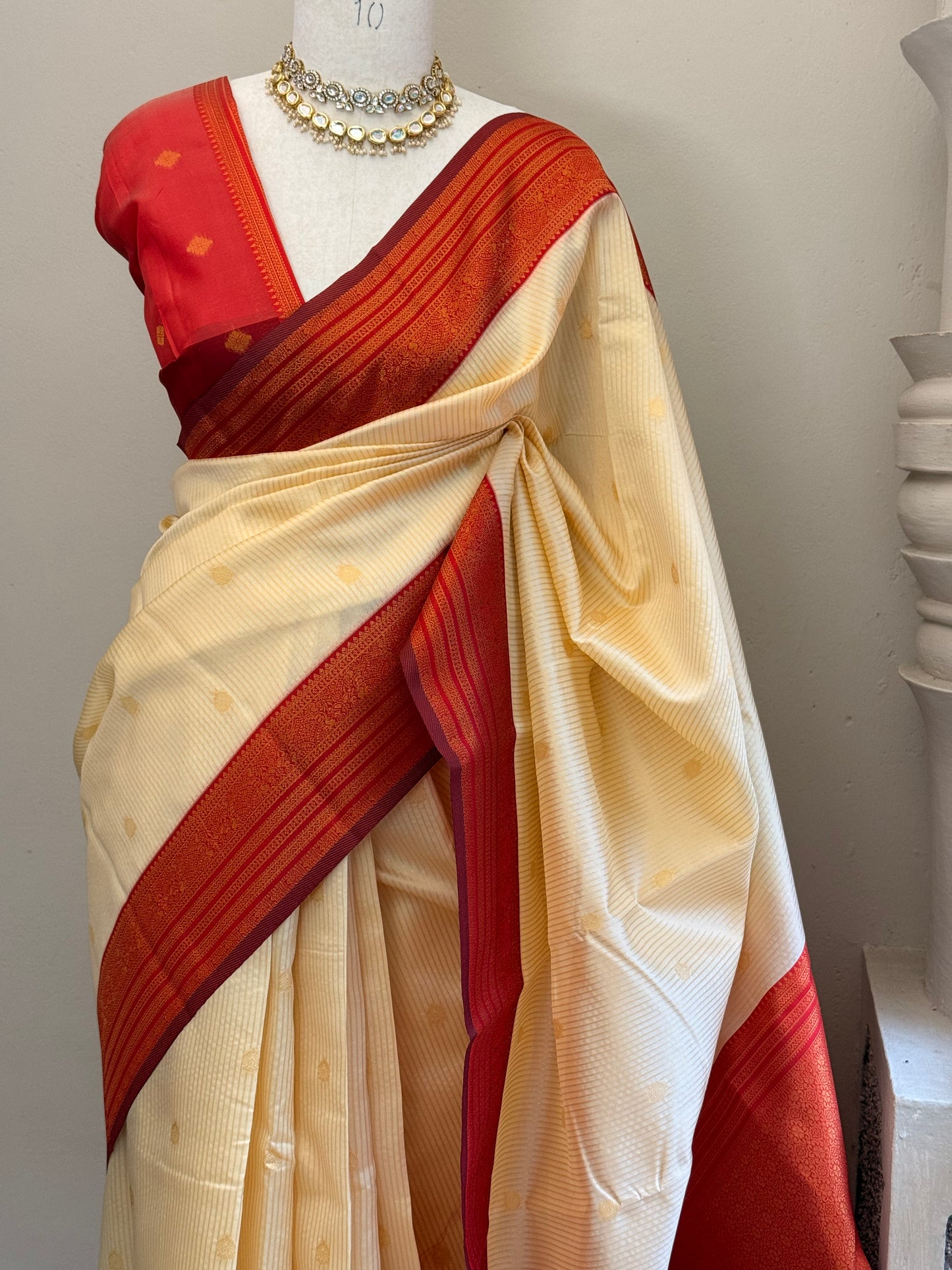 Semi Silk stripe saree