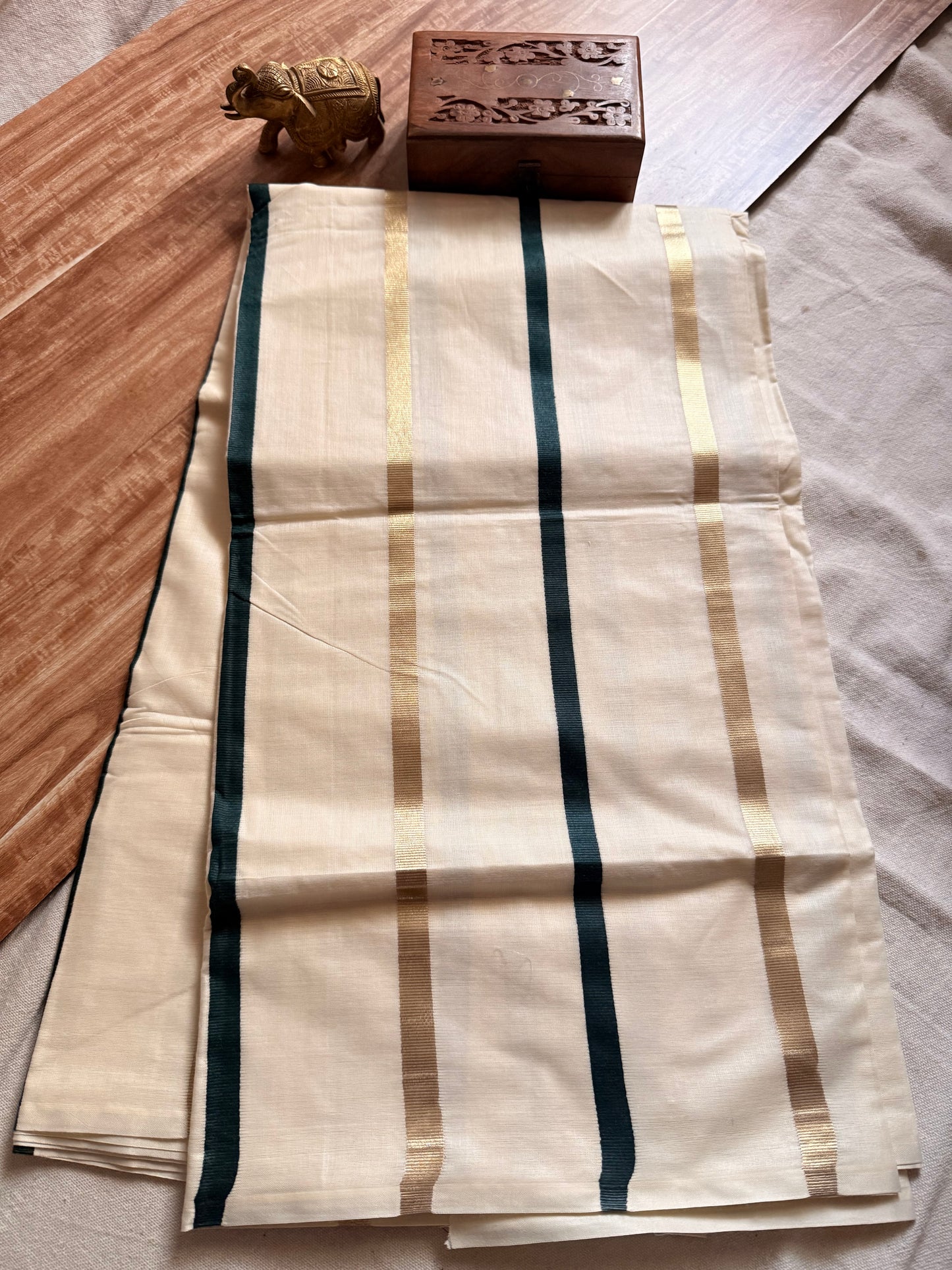 Stripe  Kerala Cotton saree