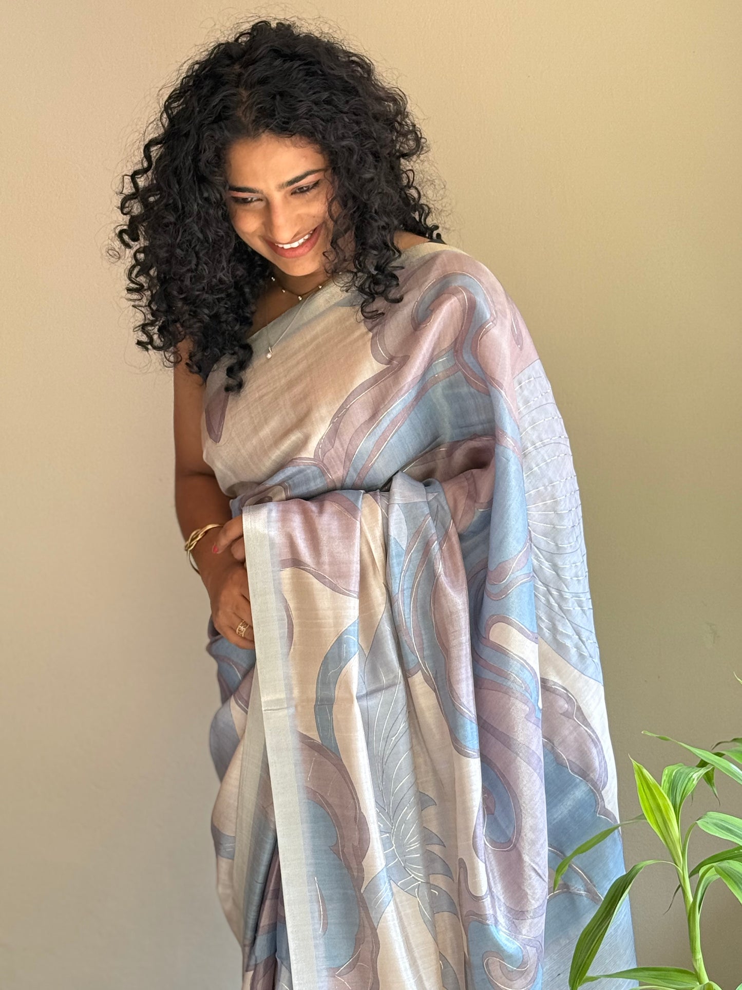 Tissue  Floral Saree