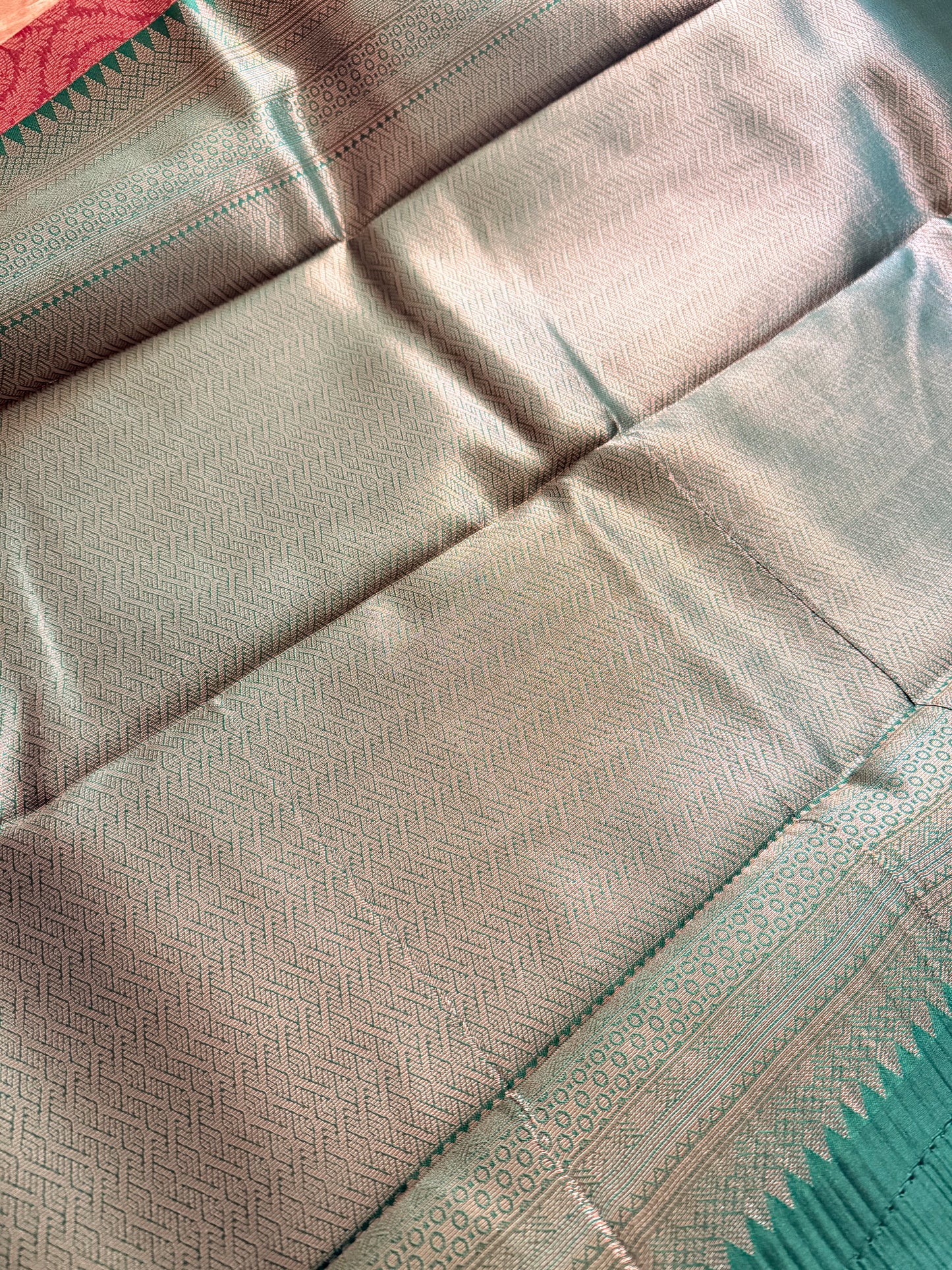 Paisley border Semi silk saree