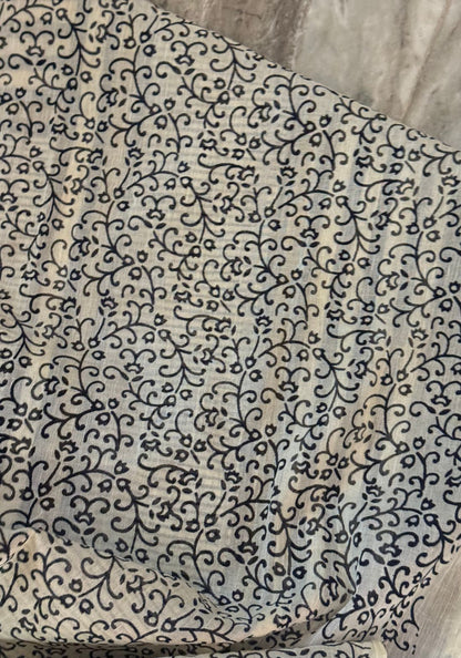 Terra cotton linen saree