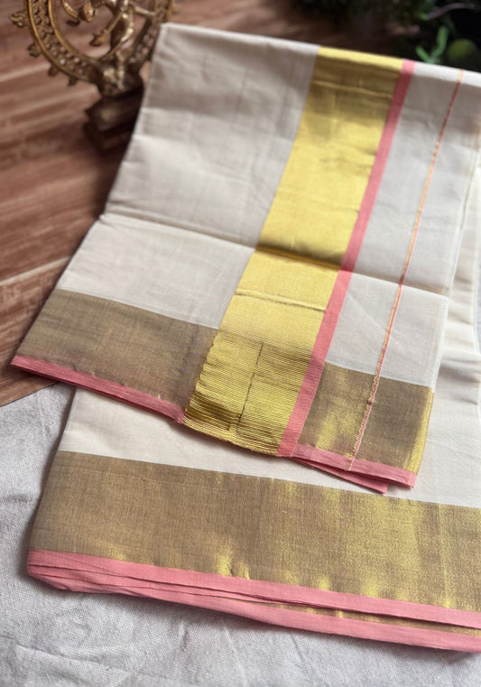 Soft pink Kara Saree