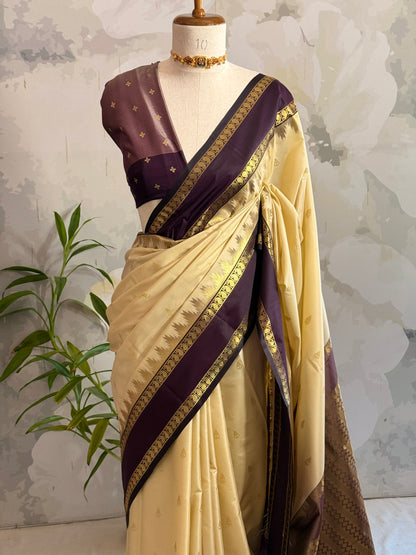 Semi Silk Border saree