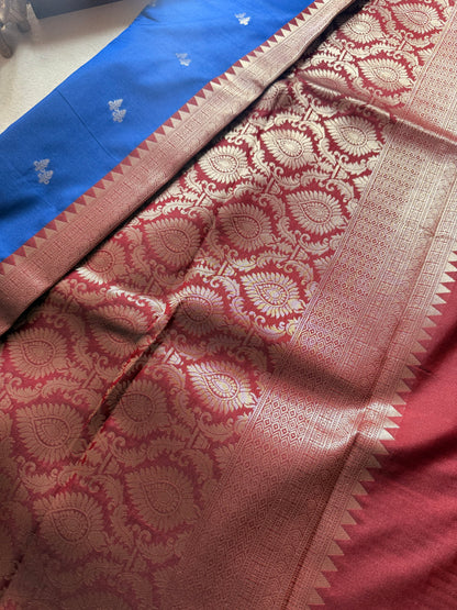 Thin border Semi silk saree